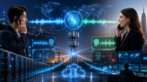 Mavenir Voice AI processing real-time speech and security across a telecom network