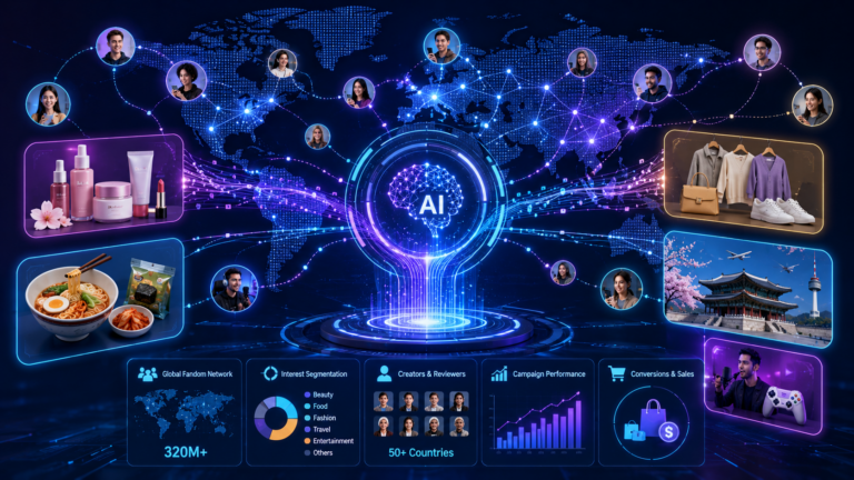 Koconet AI marketing matching K-brands with global consumers, creators and Korean Wave fandom